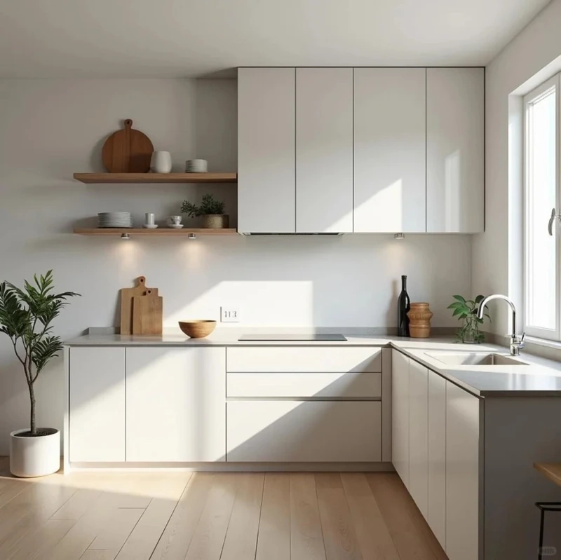 Không gian rộng mở với tủ bếp Picomat chữ u