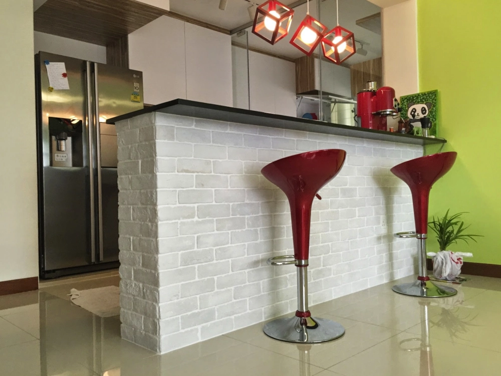 Trang trí quầy bar xây gạch thêm cuốn hút