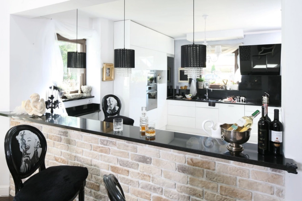 Quầy bar bếp xây hiện đại sang trọng