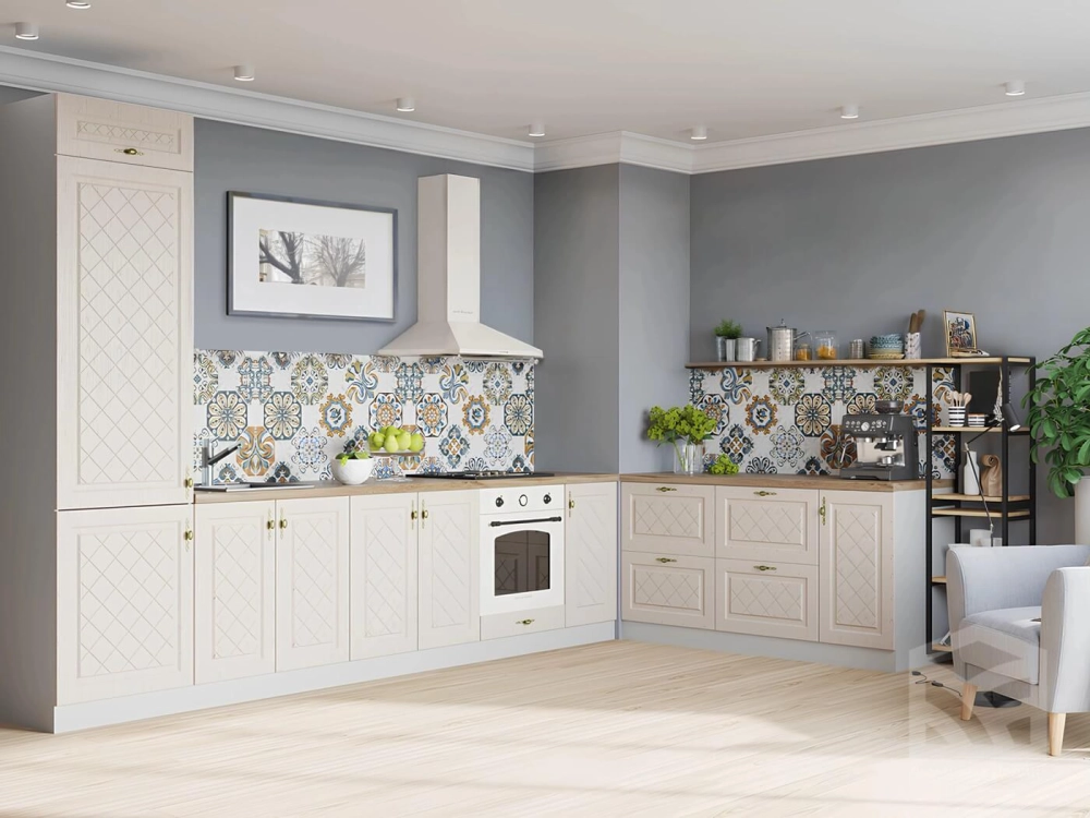 Thiết kế bếp màu be tinh giản mà cuốn hút