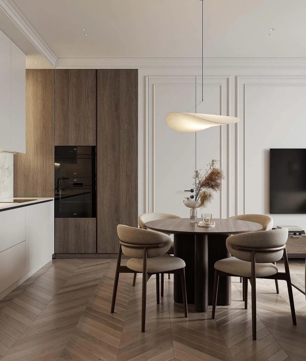 Phòng bếp tân cổ điển sử dụng tay nắm đồng giả cổPhòng bếp tân cổ điển sử dụng tay nắm đồng giả cổ