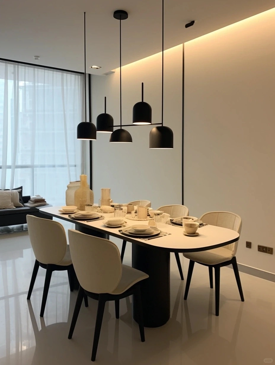 Đèn thả bàn ăn hiện đại ba bóng đơn giản cho nhà phố