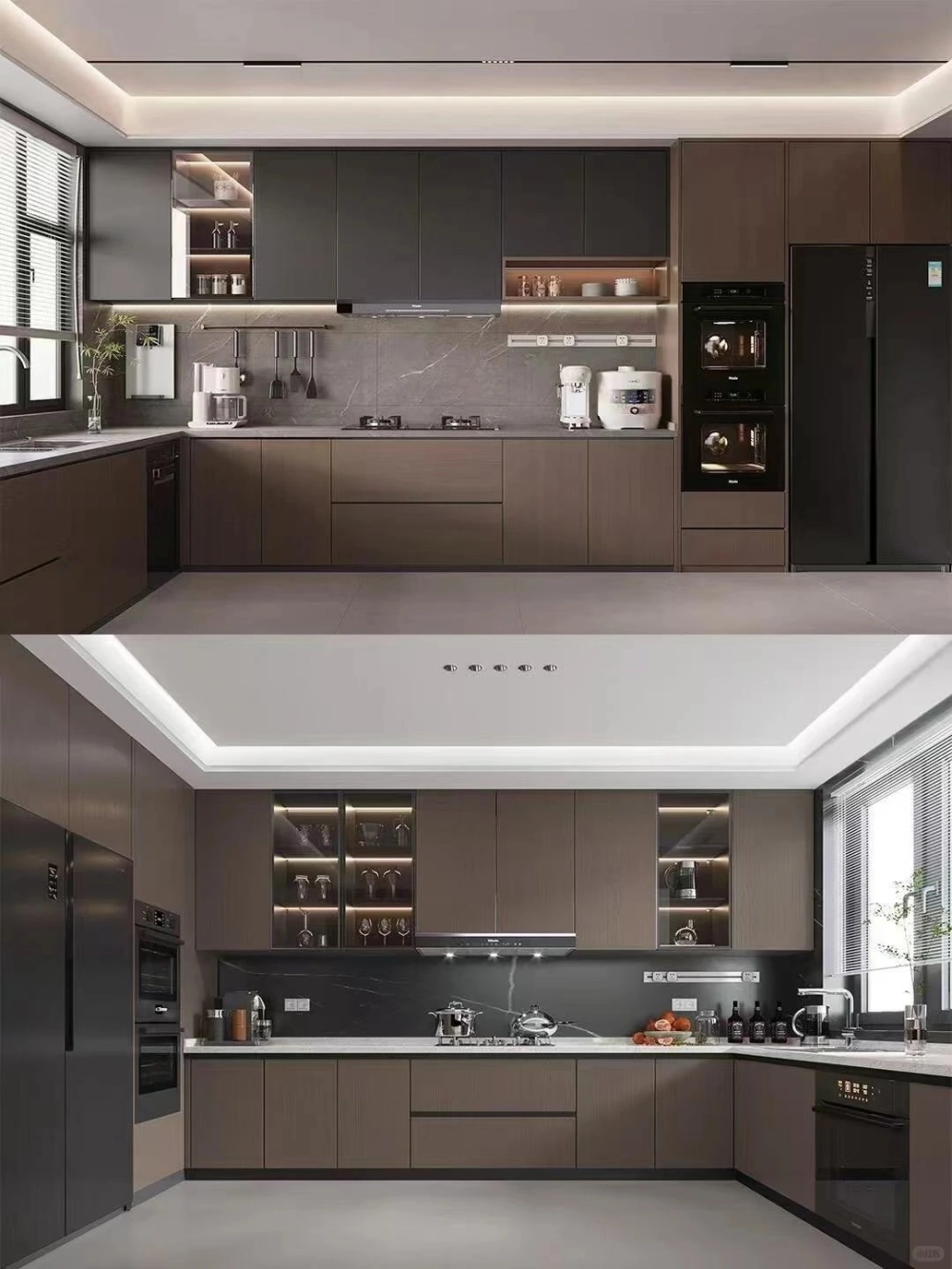 Tủ bếp gỗ cao cấp phong cách tân cổ điển quý phái và sang trọng