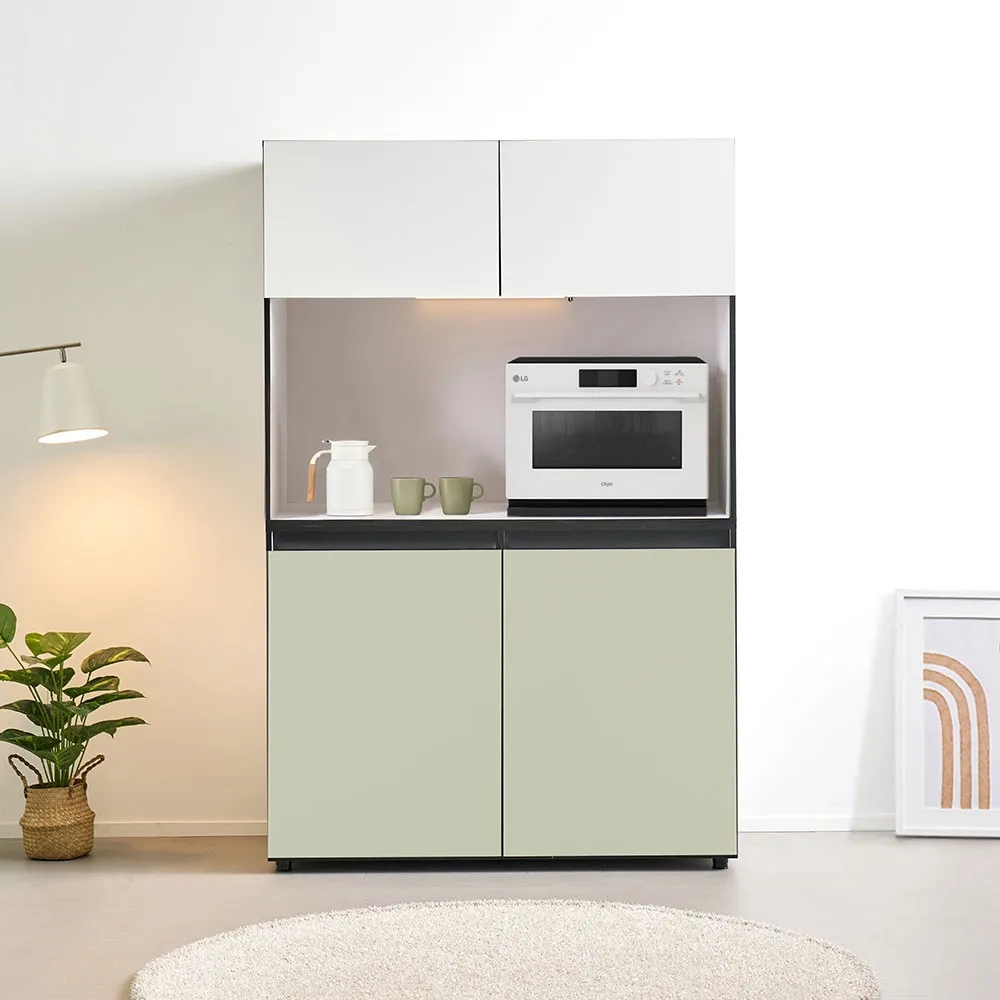 Hệ tủ để đồ nhà bếp thông minh bằng gỗ công nghiệp sang trọng