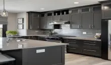 Top mẫu tủ bếp màu ghi dẫn đầu xu hướng nội thất hiện nay