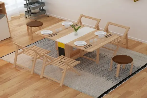 Ảnh mẫu bàn ăn gấp gọn đẹp cho không gian nhỏ tiện lợi