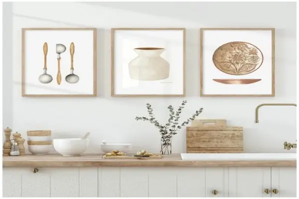 Ảnh mẫu tranh treo phòng ăn giúp không gian thêm ấm cúng