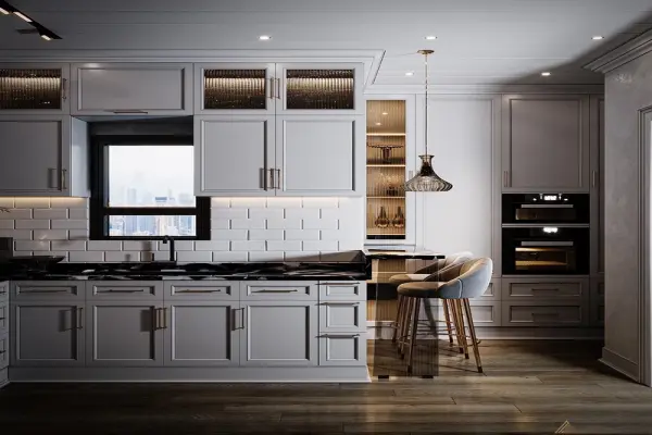 Mẫu tủ bếp tân cổ điển đẹp sang trọng dẫn đầu xu hướng