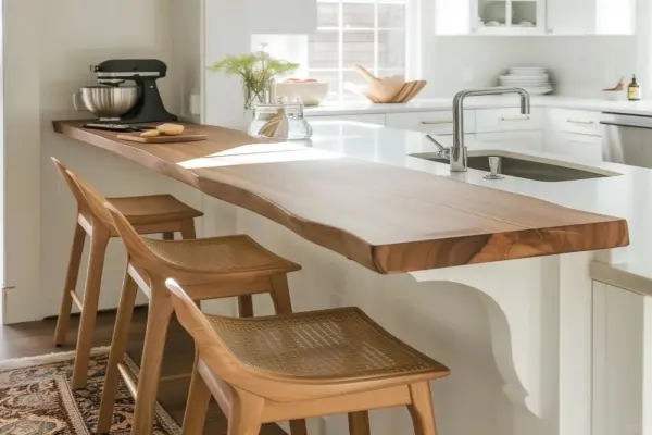 30+ Mẫu bàn đảo bếp gỗ tự nhiên đẳng cấp và sang trọng