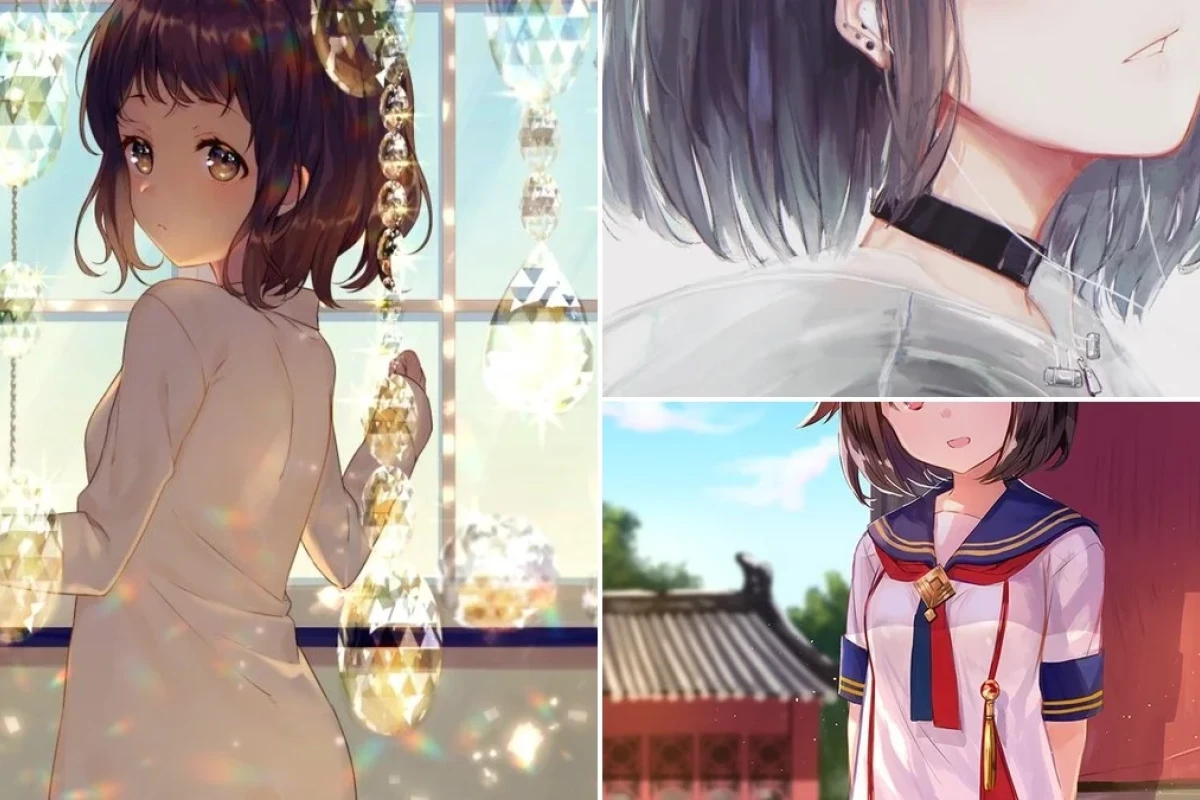 anime girl tóc ngắn vẻ đẹp trẻ trung và cá tính thu hút mọi ánh nhìn