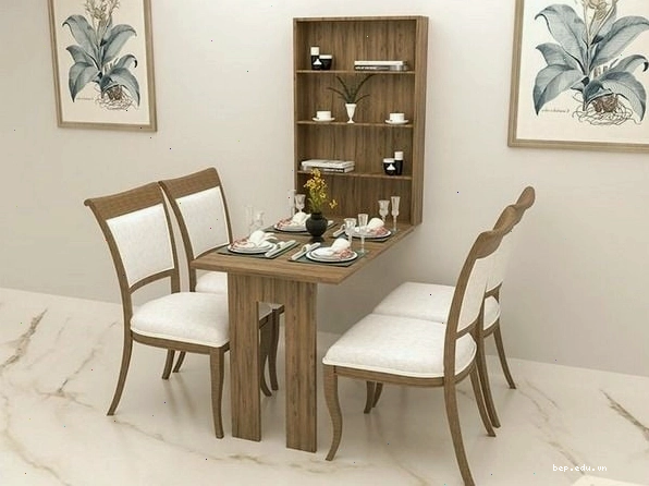 Bàn ăn cơm gấp gọn khi thu gọn và mở rộng