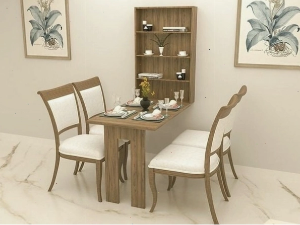 Bàn ăn gấp gọn thông minh áp tường tiện lợi