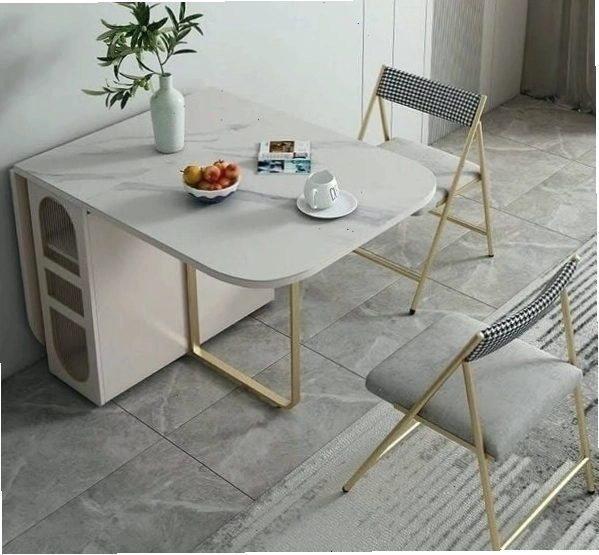 Bàn ăn gấp gọn với chân sắt