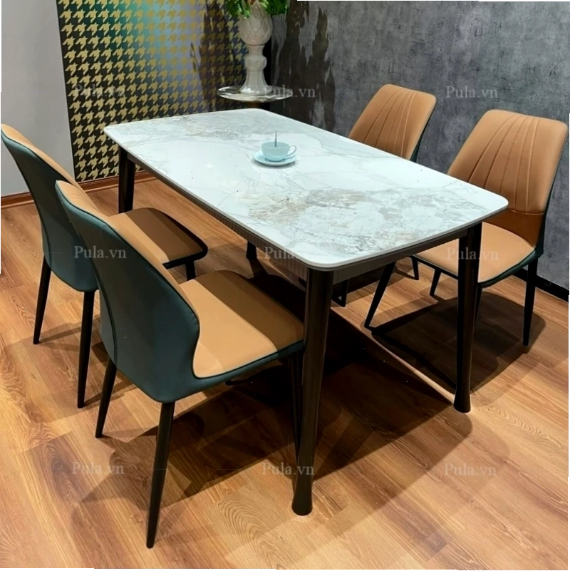 Bàn ăn mặt đá ceramic cao cấp Pula BA609