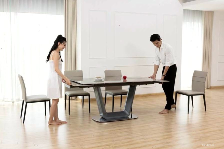Bàn ăn thông minh VK01 với khả năng mở rộng linh hoạt cho 10 ghế