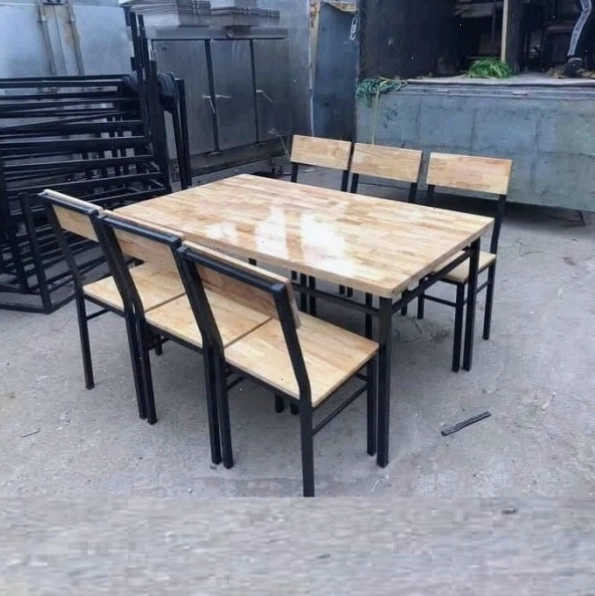 Bộ bàn ăn 6 ghế thanh lý cho không gian quán ăn