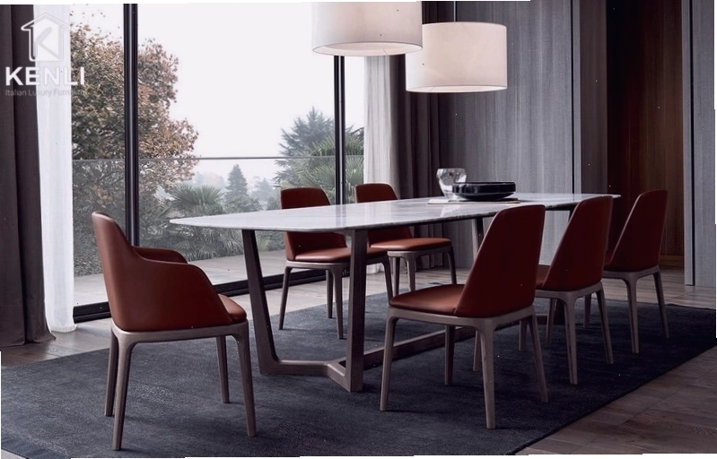 Bộ bàn ăn đẹp 4 ghế Crystal cho chung cư
