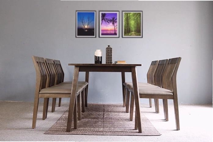 Bộ bàn ăn gia đình 6 ghế rộng rãi, thoải mái