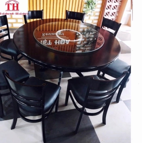Bộ bàn ăn quán ăn có mâm xoay thanh lý