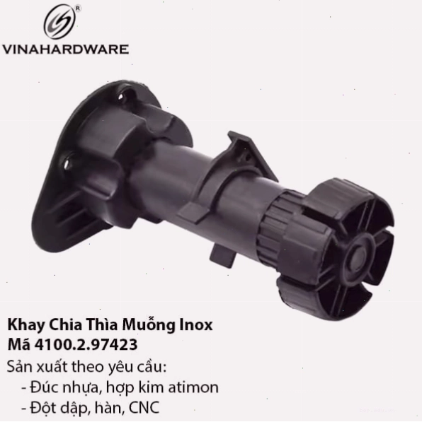 Chân nhựa tăng chỉnh tủ bếp giá rẻ, dễ lắp đặt