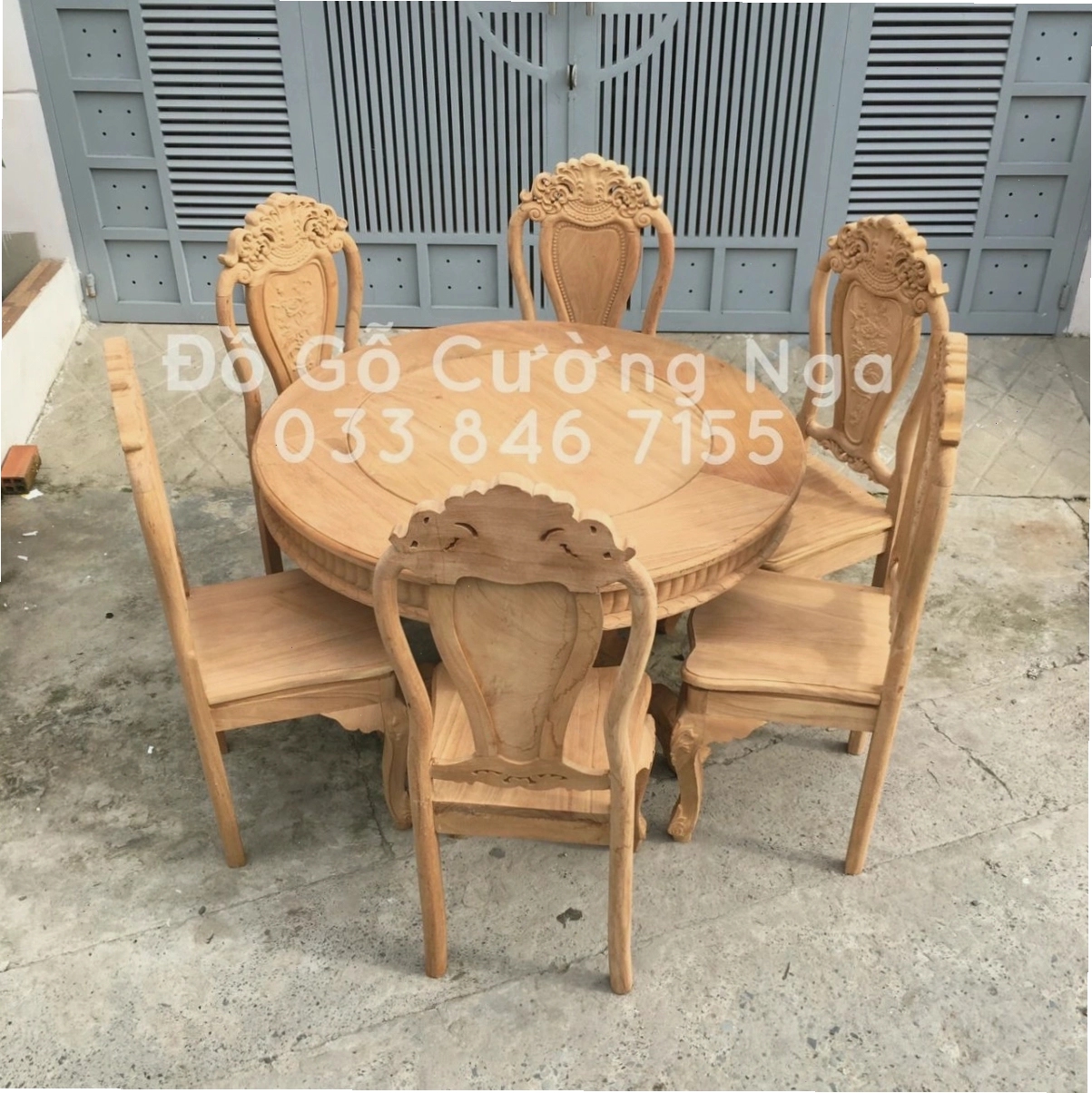 Chi tiết bộ bàn ăn gỗ gõ đỏ