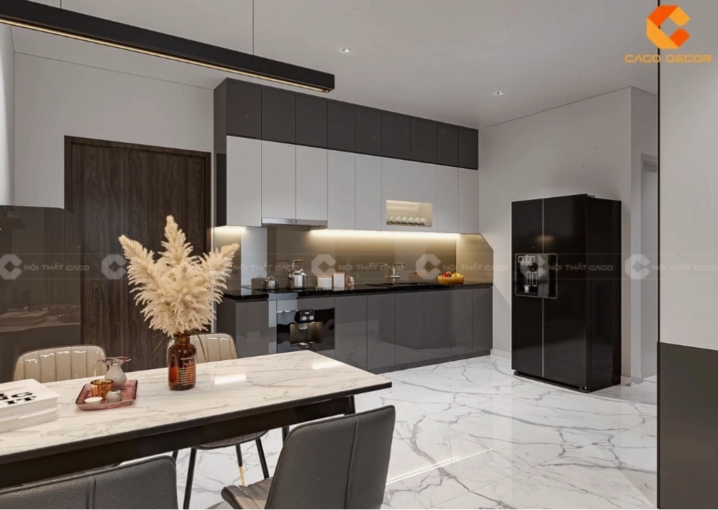 Chi tiết cấu tạo tủ bếp acrylic