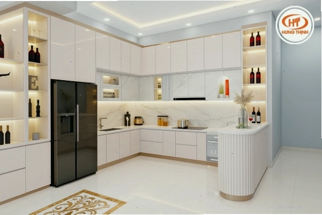 Đá bếp trắng Thạch anh Atlantis là một trong những mẫu siêu hot