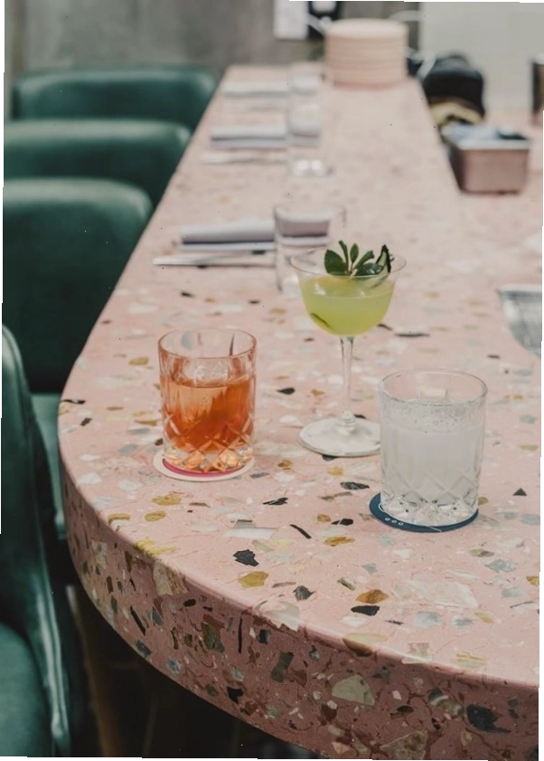 Đá Terrazzo ốp quầy bar