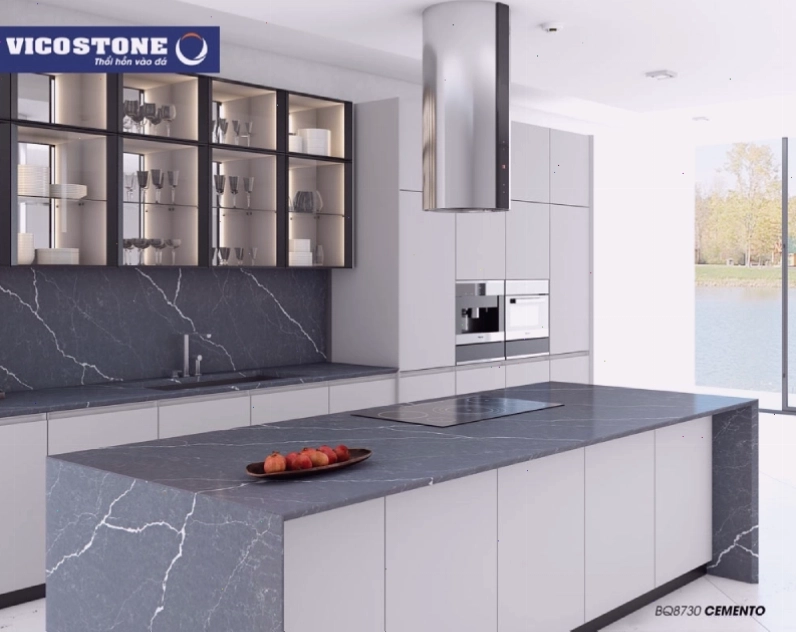 Đảo bếp tích hợp bếp nấu tiện lợi cho việc nấu nướng