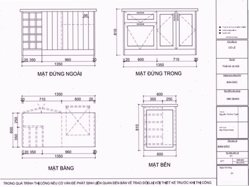 Đảo bếp tích hợp bếp từ và không gian lưu trữ tiện lợi