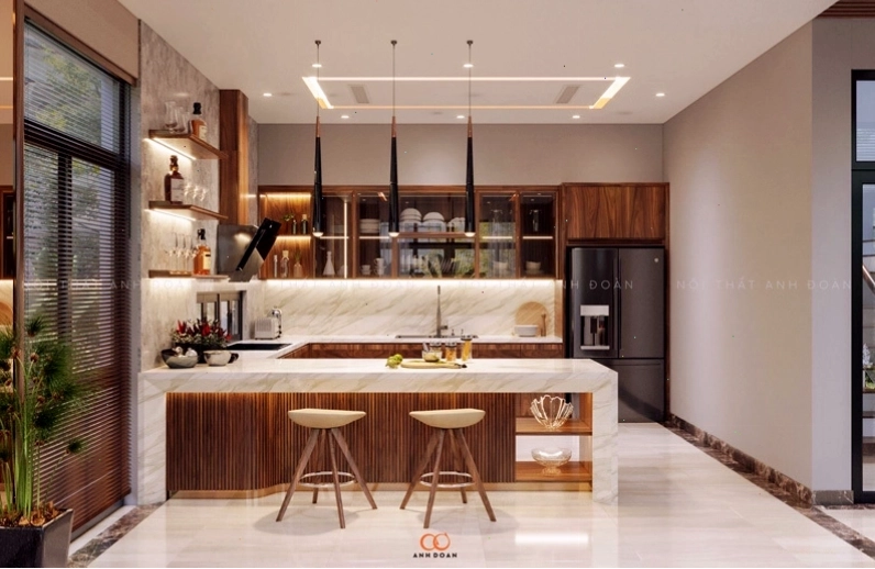 Đèn treo thiết kế cho bàn đảo bếp