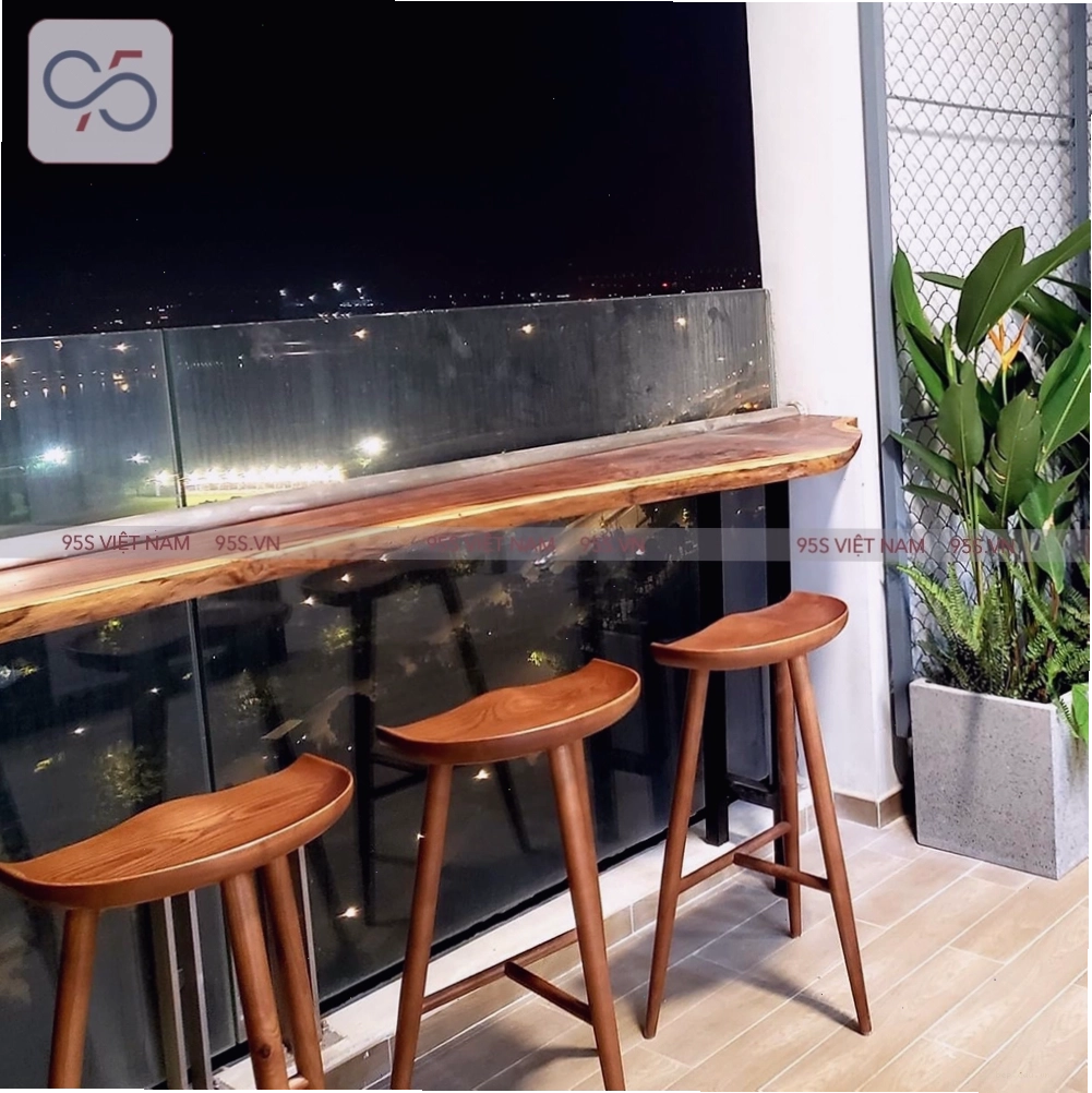 Ghế đảo bếp gỗ Taburet dễ dàng phối hợp