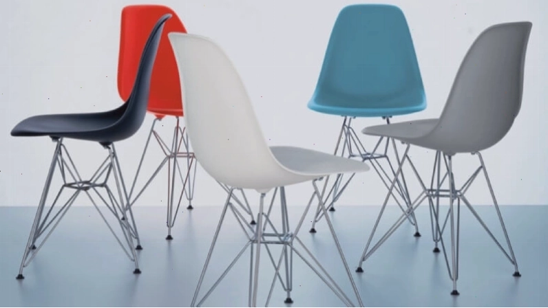 Ghế nhựa chân thép Retro Vietnam kiểu dáng Eames
