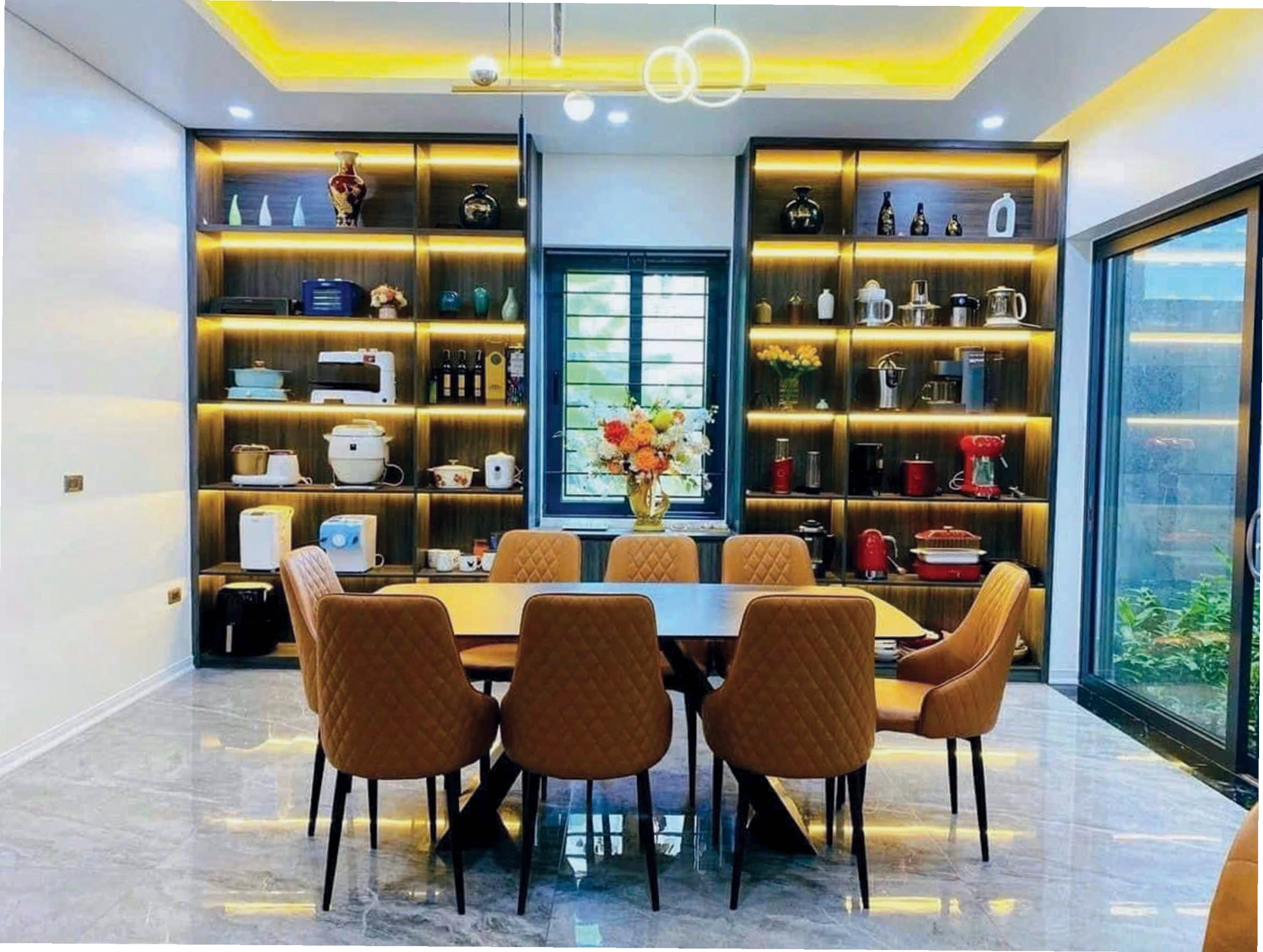 Kích thước tiêu chuẩn của bộ bàn ăn 6 ghế hiện đại