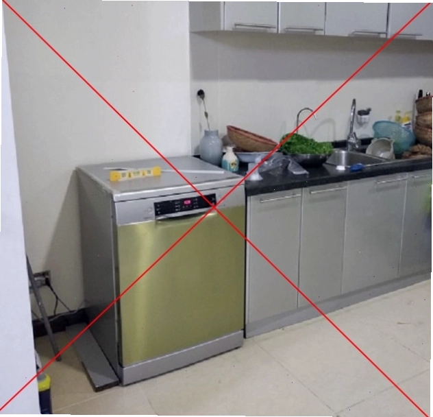 Kích thước tủ bếp không chuẩn có thể cản trở việc lắp đặt máy rửa bát