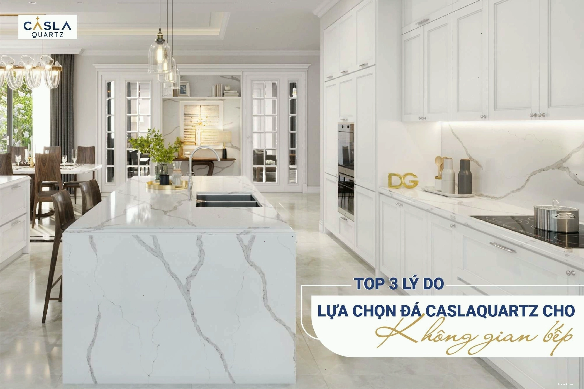 Lựa chọn đá cho không gian bếp