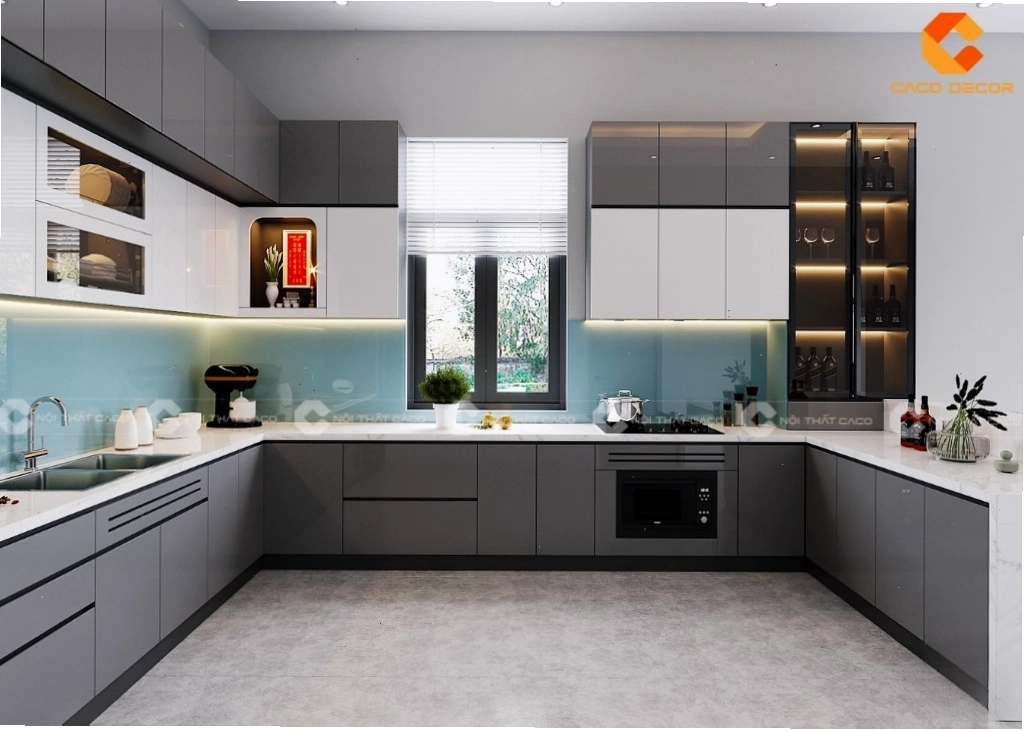 Lựa chọn tủ bếp MDF phủ Melamine phù hợp với không gian