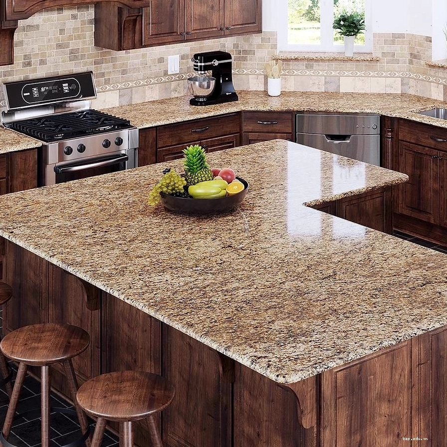 Mặt bếp được làm bằng đá Composite mang vẻ đẹp hiện đại
