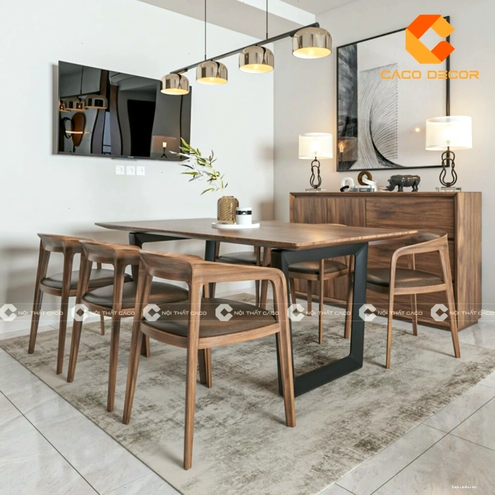 Mẫu bàn ăn đẹp cho phòng bếp chung cư hiện đại