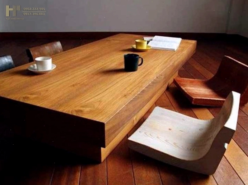Mẫu bàn ăn ngồi bệt gấp gọn hiện đại