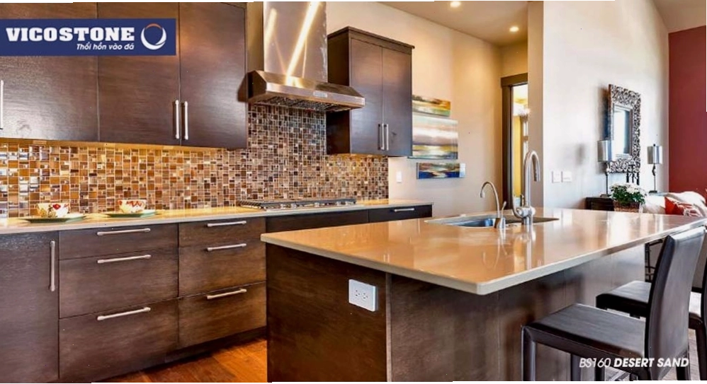 Mẫu đá bàn bếp VICOSTONE sang trọng