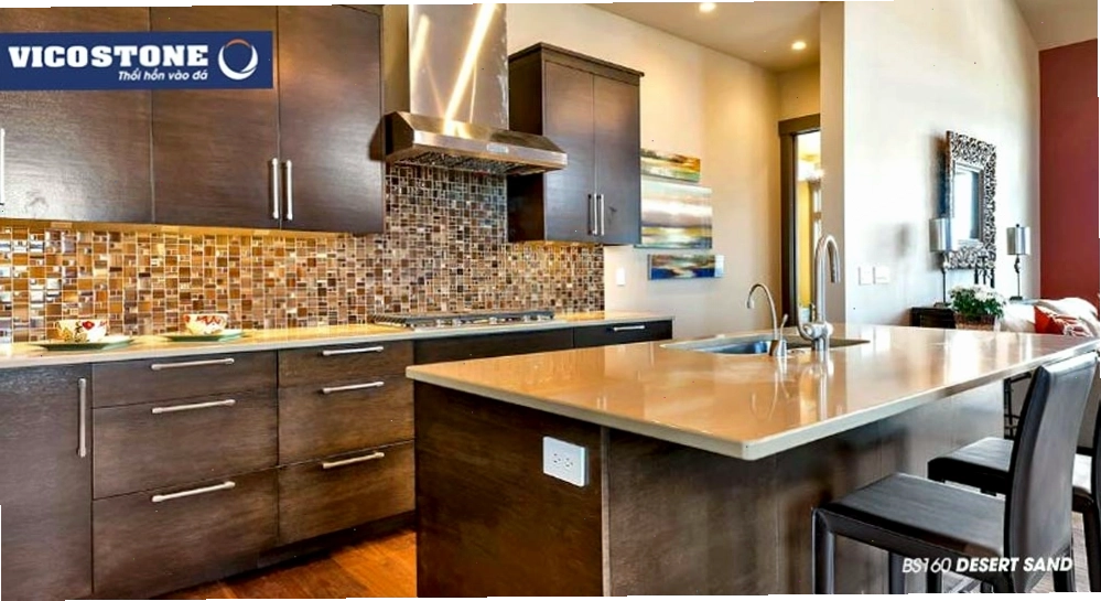 Mẫu đá bàn bếp với đường vân độc đáo