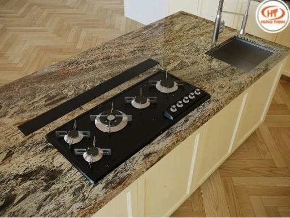 Mẫu đá bếp Granite Netuno Bordeaux sang trọng