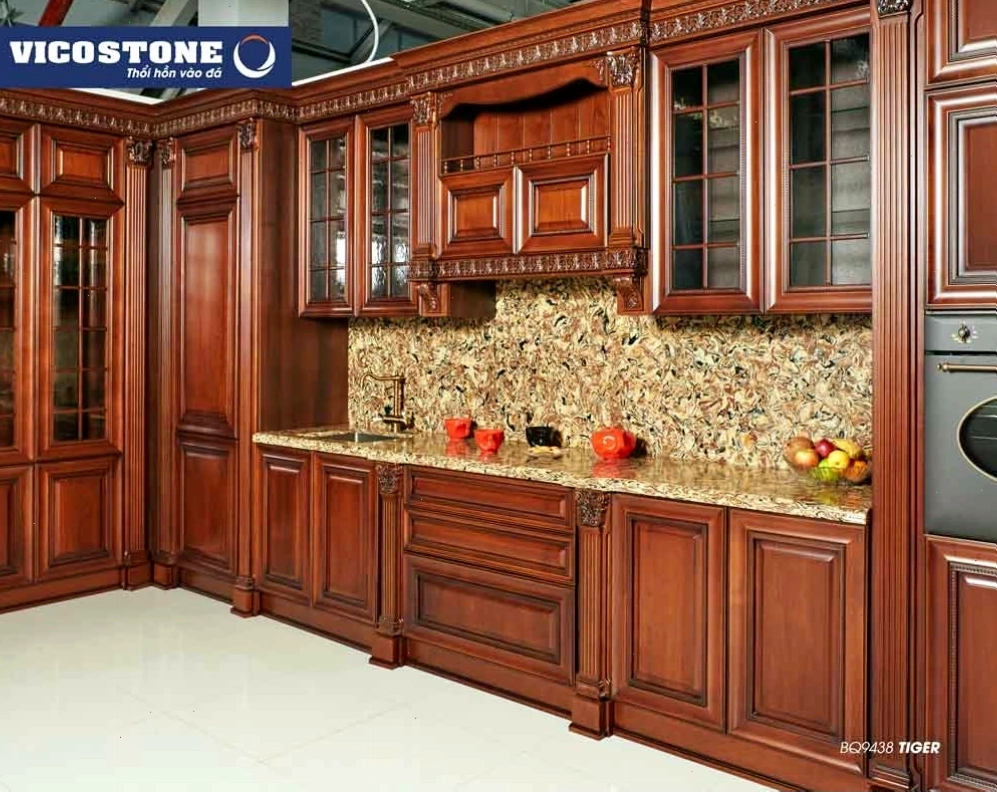 Mẫu đá LG Hàn Quốc làm bàn bếp với vẻ ngoài bóng bẩy