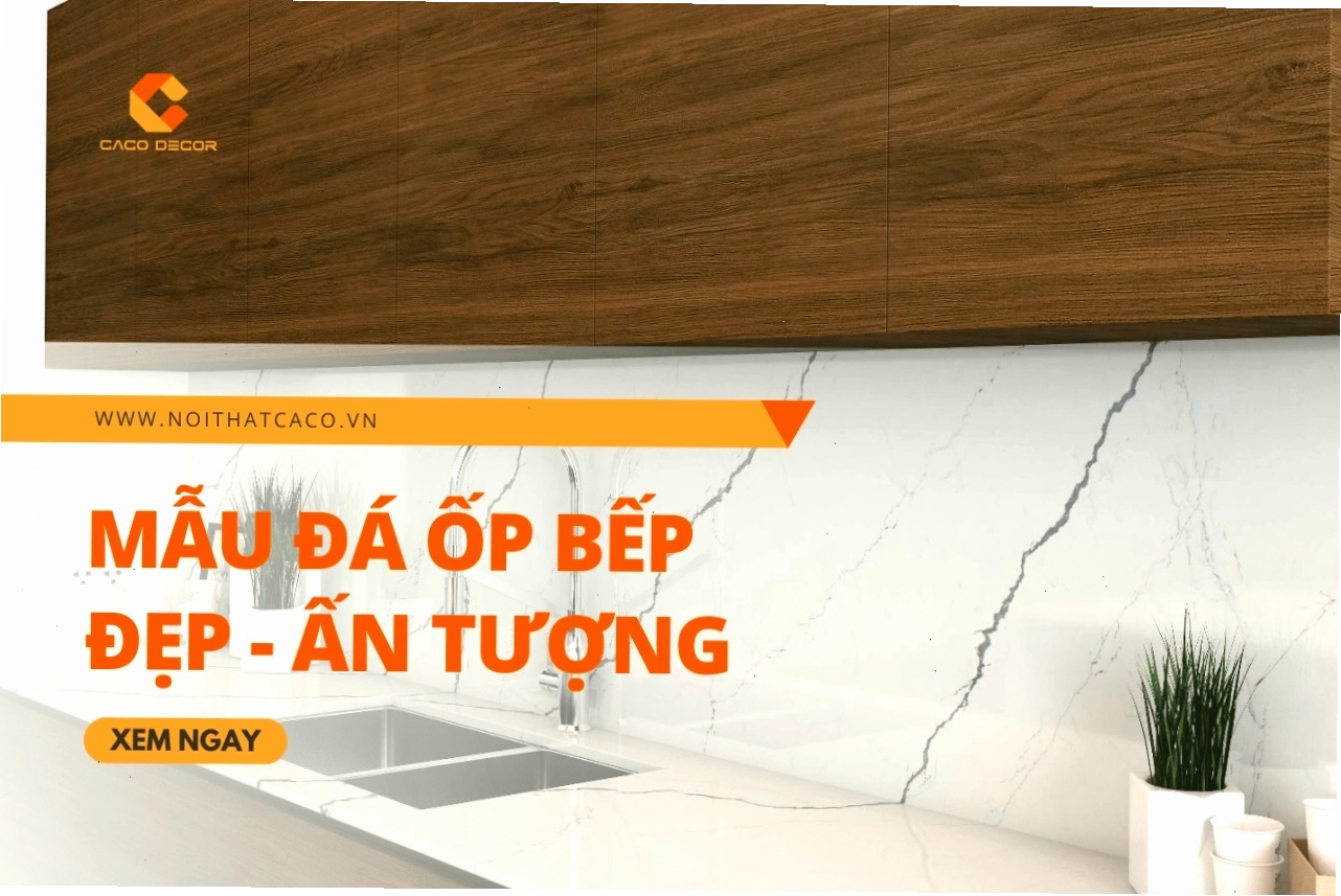 Mẫu đá ốp bếp màu đen sang trọng, hiện đại