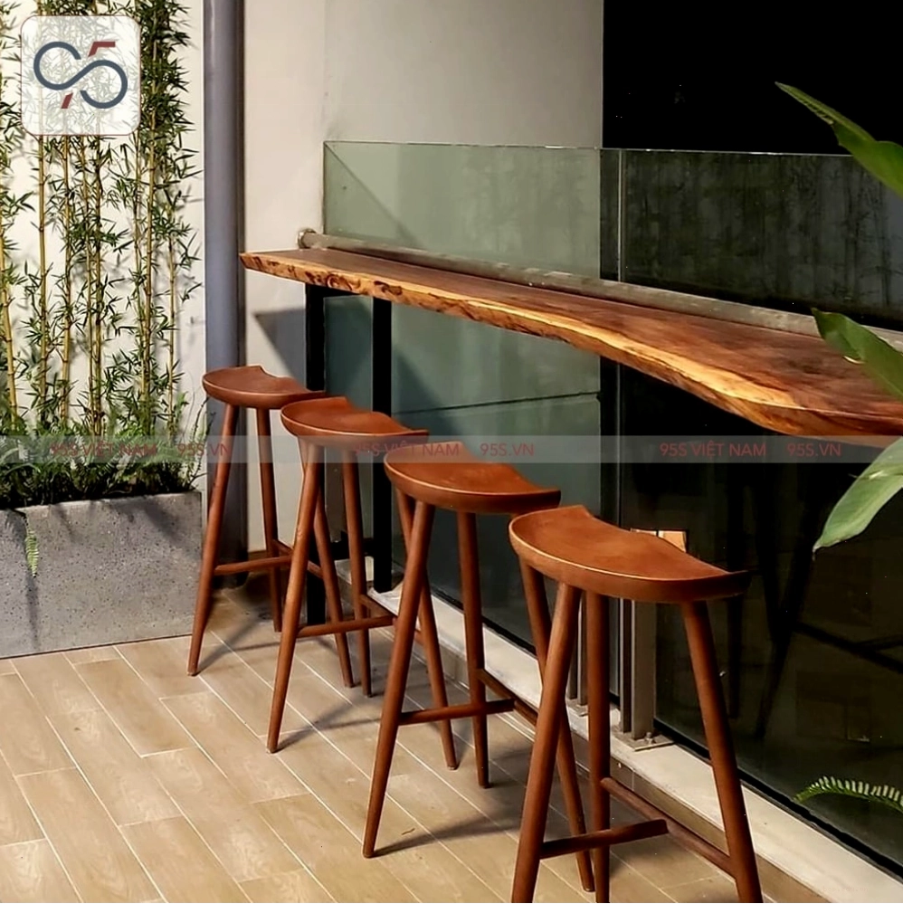 Mẫu ghế đảo bếp gỗ Taburet tại Hà Nội