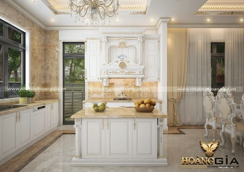 Mẫu tủ bếp đẹp được thiết kế thi công tại Hòa Bình