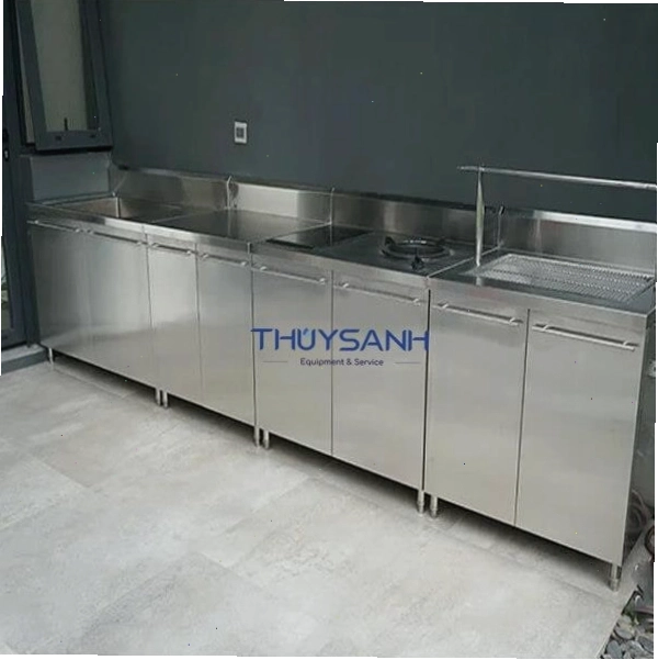 Mẫu tủ bếp inox ngoài trời TBI01 sang trọng và bền bỉ