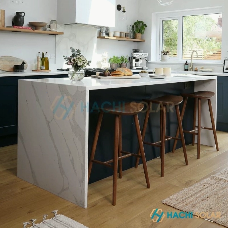 Mẫu tủ quầy bar phòng bếp đẹp với thiết kế đơn giản