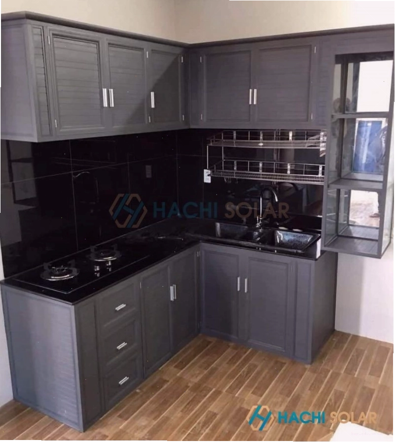Mẫu tủ treo bếp bằng nhôm Xingfa bền bỉ, chống ẩm mốc tốt